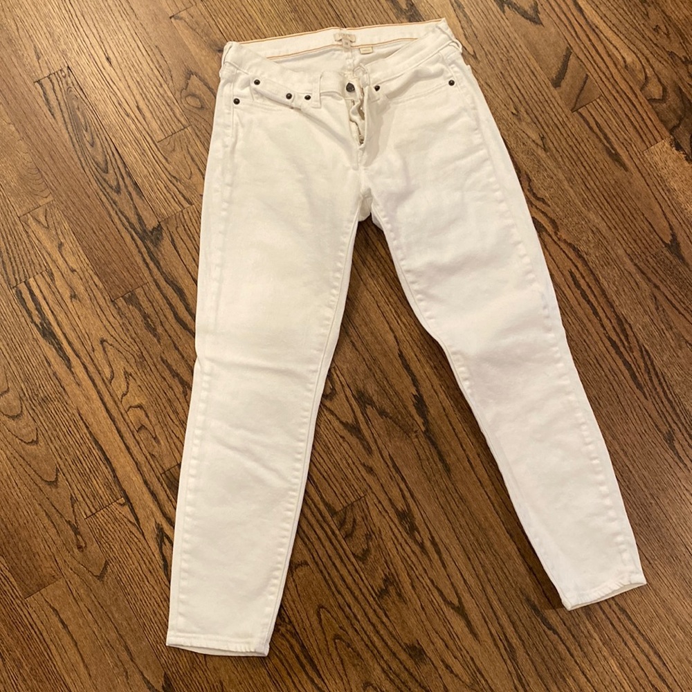 Jcrew Factory Size 28 White Stretch Capri Jean